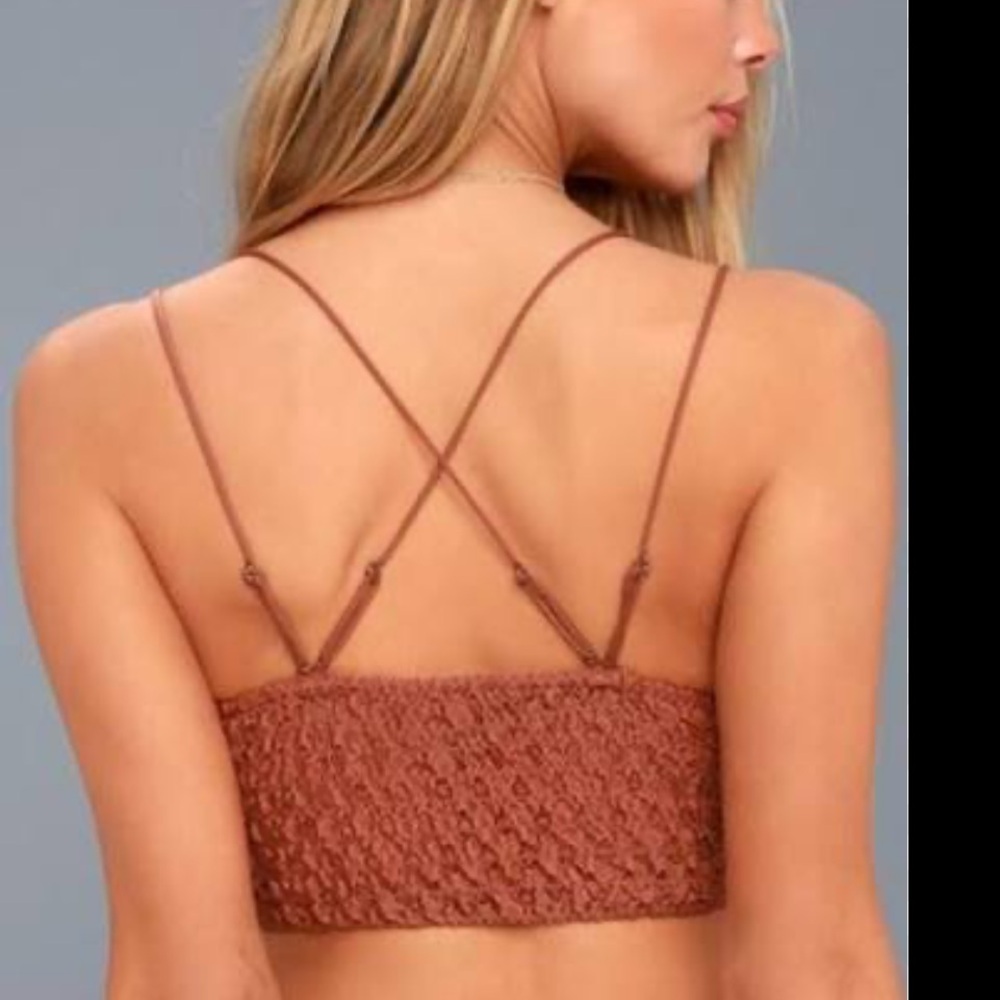 Lace Bralette in Rich Burgundy - Picture 2 of 8